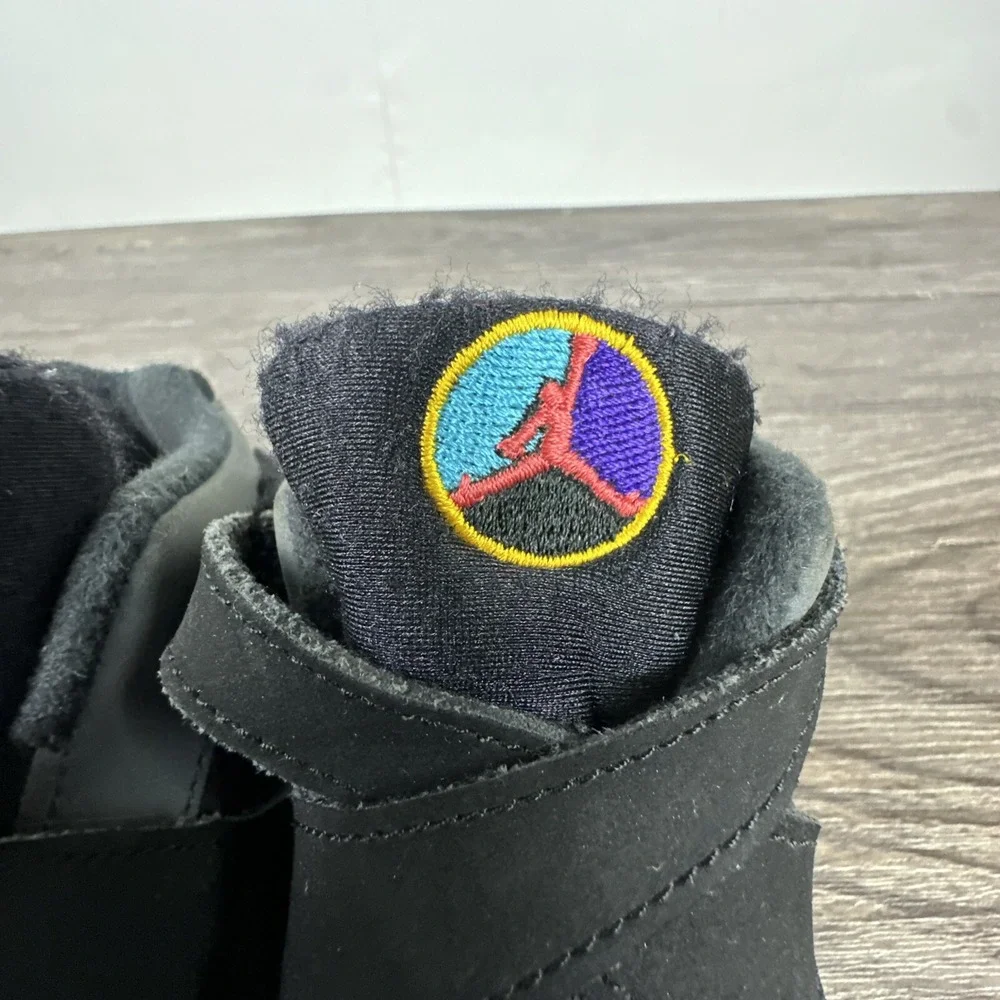 Nike Air Jordan 8 Retro Aqua TD 305360-025‎ Toddler Size 8C Black Purple Teal